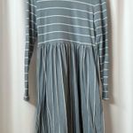 SheIn Light Blue & White Striped Dress With Pockets Casual Sundress Size Medium Photo 3