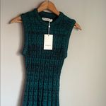 Amanda Uprichard NEW  Braylen Bold Knit Sleeveless Dress Teal Small Photo 4