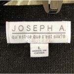 Joseph A . Black Lightweight cardigan with ivory sequin floral design women’s L Photo 2