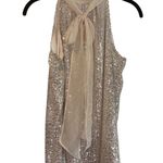 Calvin Klein Sequin Dress Halter Neck Sleeveless Party Sparkle Size S Photo 0