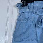 Atelier Reve Light Blue Lightweight Wide Leg Belted Pants Size 6 EUC #DS Photo 2