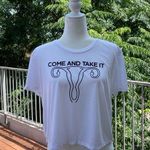Bella Canvas “Come and Take It" Ovaries Crop Top from Limbo Boutique in Austin, TX  Large Photo 3