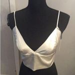 Silk SilRiver White Crop Top New NWT Medium M Spaghetti Straps Photo 0