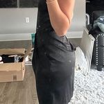 Teeze Me Black Satin Dress Photo 3