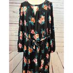 Torrid  Mini Challis Floral Print Plus Size 1X‎  High Low Shirt Dress Tie Waist Photo 8