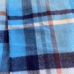 Cashmere Blue Plaid Fringe Scarf Made in Scotland 66 x 11.5 Photo 5