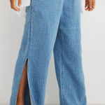 Aerie Gauzy High Waisted Pant Size M Color Light Wash Photo 0