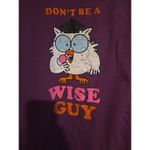 Tootsie Pops Junior Women's Owl Sleepshirt Nightgown Wise Guy XXL Sleep Shirt Purple Photo 3