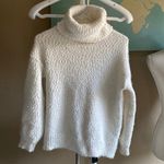 The Comfy White fuzzy turtleneck sweater Photo 0
