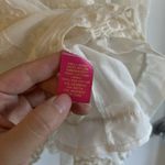 Catherine Malandrino  Ivory Foral Mesh Ruffle Blouse Long Sleeve Peasant Sz XL Photo 4