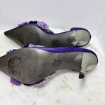 J. Renee Luxe decorated purple floral satin heels‎ size 7.5 Photo 6