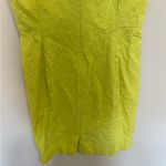 Banana Republic x Milly Collection Neon Yellow Sheath Mini Dress Jacquard Size 4 Photo 8