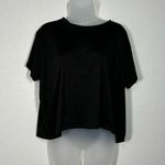 Realessentials Black Crop Dry Fit Activewear Shirt Size 1X Photo 0