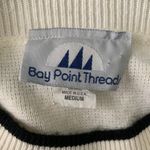 Buttons Vintage 90s Nautical Short Sleeve Sweater M White Knit Embroidered  Photo 5