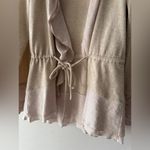 Anthropologie Saturday Sunday Oatmeal Matanie Tie Closure Ruffle Cardigan Photo 4