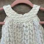 Moon River  X Anthropologie Knit Crochet Sleeveless White Top Size Small NWT Photo 1