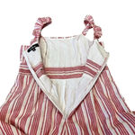 Lulus S Sleeveless Emilia Rae White and Red Striped Ruffle Culotte Jumpsuit Photo 11