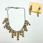 Natural Shell Necklace Pierced Earring Set Beach Boho Tropical Coastal New Tan Photo 1