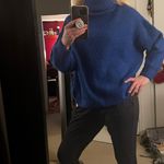 ZARA Royal Blue Oversize Turtleneck Sweater Photo 6