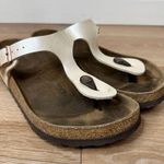 Birkenstock Gizeh Birko-Flor Graceful Pearl White Thong Women's Sandals, Size 40 Photo 2