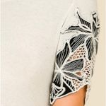 Hailey & Co. large women's heather oatmeal top two-toned crochet accent sleeves Photo 4