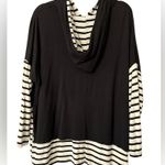 Jade by Jane BLACK & WHITE DOUBLE LAYER HOODIE TOP Size L Photo 3