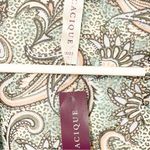 Cacique  Plus Size 18/20 Green Paisley Lace Trim Kimono Open Front Coverup NEW Photo 2