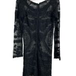 Japonica Black Floral Lace Sheer Midi Dress Size L Photo 0