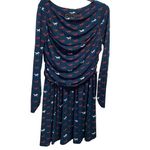 Leota New York Chase & Wonder HORSE Drapey Dress XL Medium Blue Long Sleeve Photo 1