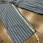 American Eagle  Pants High Rise Wide Leg Crop Striped Blue White Women’s 8 Beach Photo 10