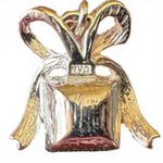 Avon NVC Gift Box Pendant Necklace – Red Enamel Bow & Clear Stone Silver Photo 2