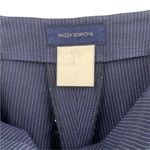 Piazza Sempione Navy and White Stripe Stretch Cotton Cropped Ankle Pants Size 44 Photo 3
