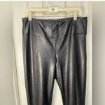 Laundry by Design Laundry Black Faux Leather Edgy Leggings size Large Photo 2