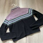 True Mark Best Authentic Vintage Fair Isle Turtleneck Sweater (medium) fair isle Black Photo 3