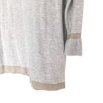 Lilly Pulitzer Charla Heather Gray Bell Sleeve Knit Sweater with Gold Hem 000800 Photo 3