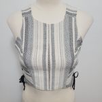 BCBGeneration black multi jacquard crop top size 2 Photo 0