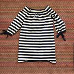 J.Crew NAVY CREAM STRIPE OFF THE SHOULDER NAUTICAL YAUCHT DRESS Photo 7