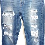 KanCan USA KanCan Medium Wash High Rise Ripped Cropped Boyfriend Jeans Photo 4