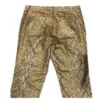 Snake print gold & brown low rise skinny ankle pants from NY & CO size 10 Photo 4