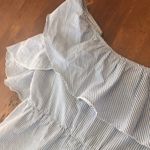 ASOS  Blue & White Striped Ruffled‎ Dress Photo 2