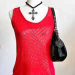 Apt. 9 Orange Crochet Tank‎ Top, Boho, Beachy, Festival, Cover Up, Hippie, Y2K, XS Photo 0