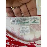 Pineapple Moon Hawaiian Aloha Tropical Floral Quarter Sleeve Silky Top L Red Size L Photo 4