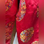 Y2K Chinese medallion Capri pants Red Size XS Photo 3