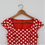Red Polka Dot PUKAVT Dress Rockabilly 50s Housewife Pockets Pinup Retro Size M Size M Photo 1
