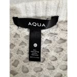 AQUA  White Crochet Knit Sweater Crystal Accents Long Sleeve‎ Top Size L Photo 4