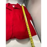 Chico's  Red Blazer Jacket Size 2 Button Front Collared Lightweight Womens Photo 6
