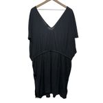 Torrid Size 2X Black Short Sleeve V-Neck Cotton Dress Beach Cover Up Photo 1