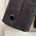 W By Worth Vintage  Black Wool Blazer Velvet Trim Timeless Classic Size 8P Petite Photo 7