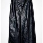 Free People NWT Faux Leather City Slicker Vegan Maxi Skirt Womens Black Size 8 Photo 3