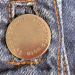 Topshop  Moto Button Front Denim Mini Skirt Size 28 Photo 4